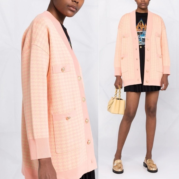 SANDRO Oversized Houndstooth Cardigan, Size 1 (Small), NWT - Picture 5 of 7
